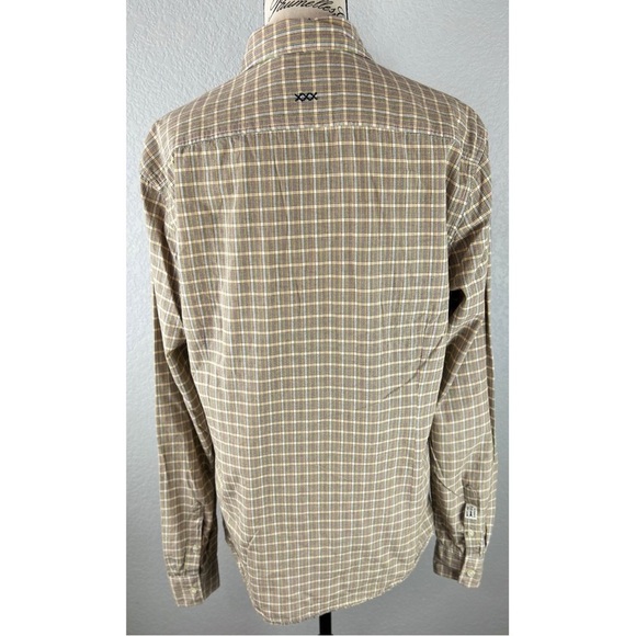 Scotch & Soda Amsterdam Blauw Men’s Tan Multi Color Check Slim fit Shirt, Large - Picture 6 of 12